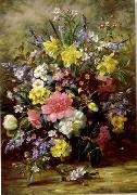 unknow artist Floral, beautiful classical still life of flowers.105 oil painting on canvas